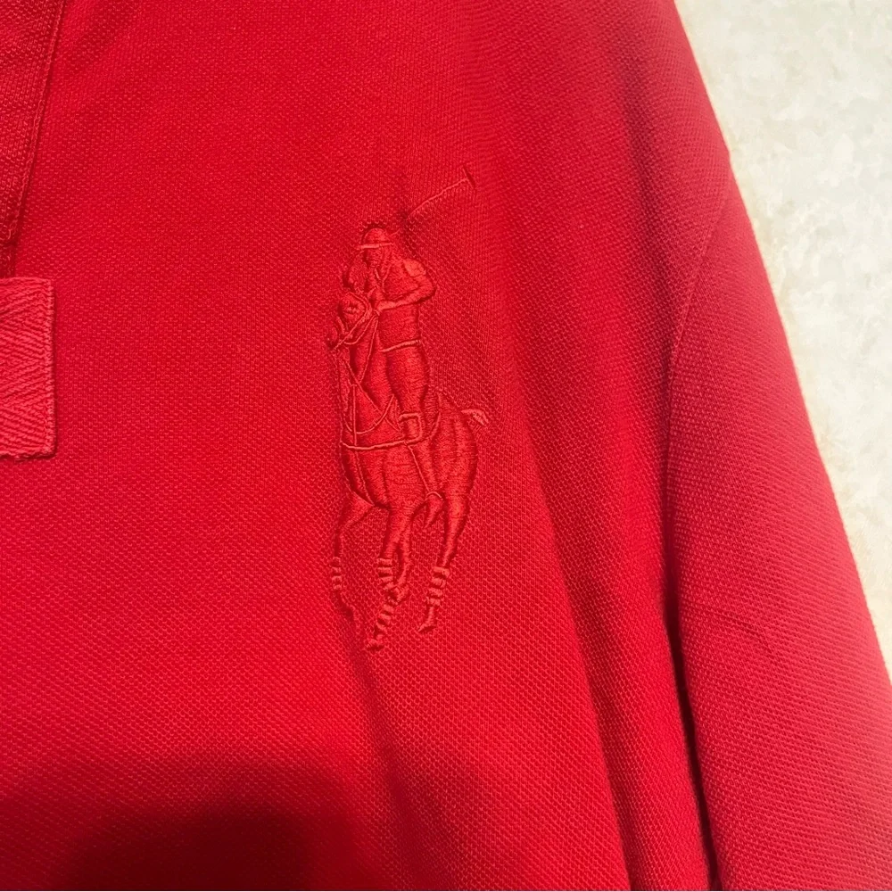 Ralph Lauren Red Long‎ Sleeve Polo Shirt
